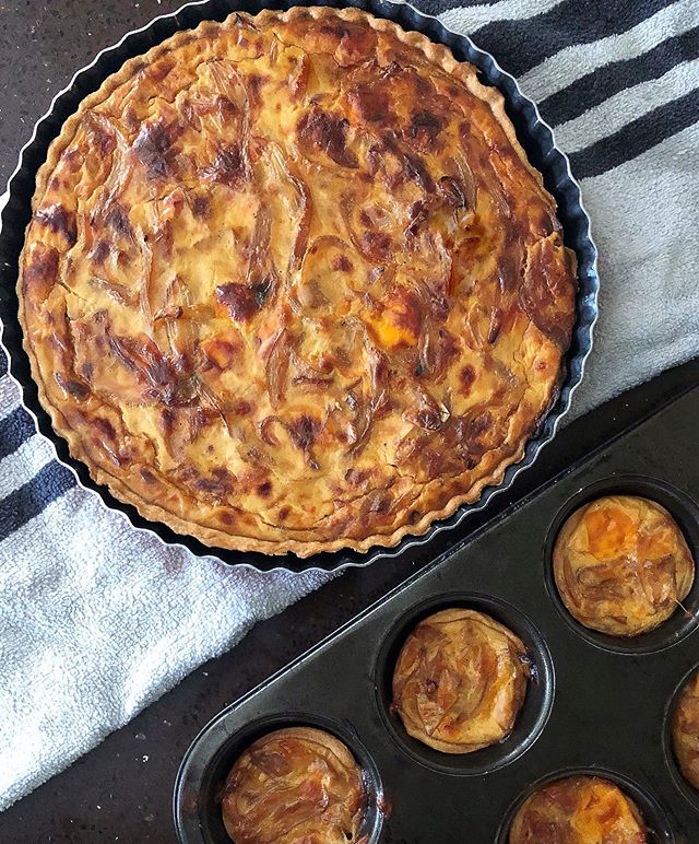 Cheese and onion tart