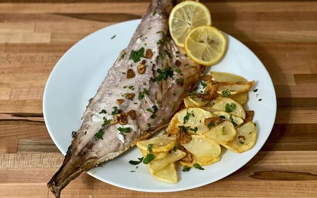 Baked Yellowtail with potatoes