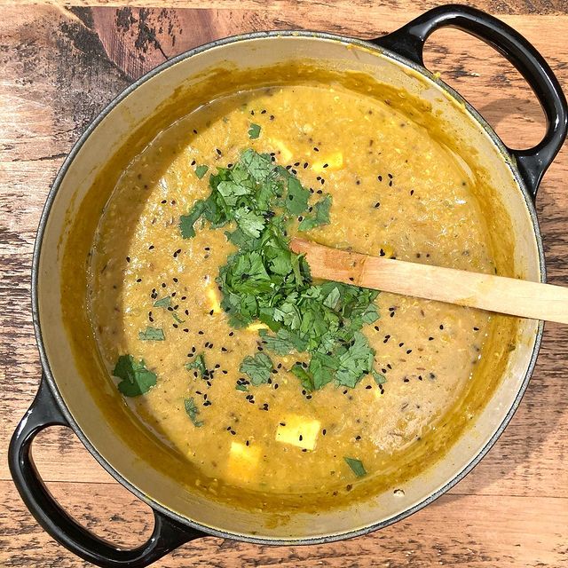 Paneer Coconut Lentils Curry