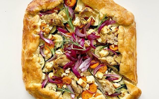 Veggie Galette With Caramelized Onions