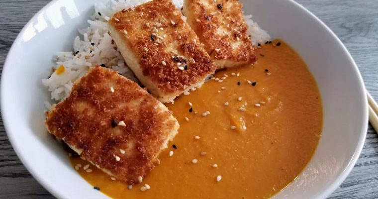 Vegan tofu katsu curry